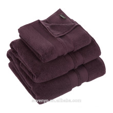 100% cotton luxury dark purple color hotel towel HO-021